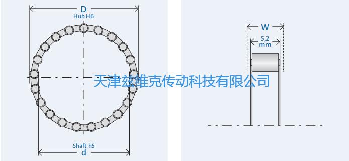 GMNRL425-4單向軸承圖紙