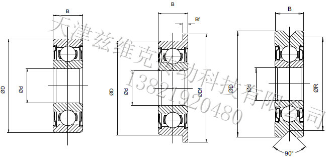 ZWICKER深溝球軸承LR6202/40圖紙