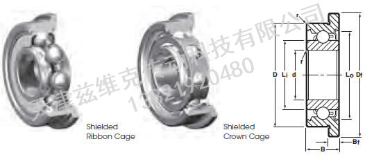 NHBB SSRIF-8516ZZ 深溝球軸承圖紙