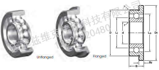 NHBB SSR-3F 深溝球軸承圖紙